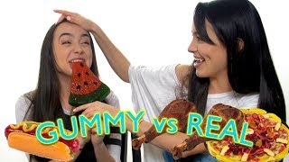Gummy Food vs Real Food Challenge - Merrell Twins