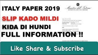 Italy paper di slip kado kida mildi