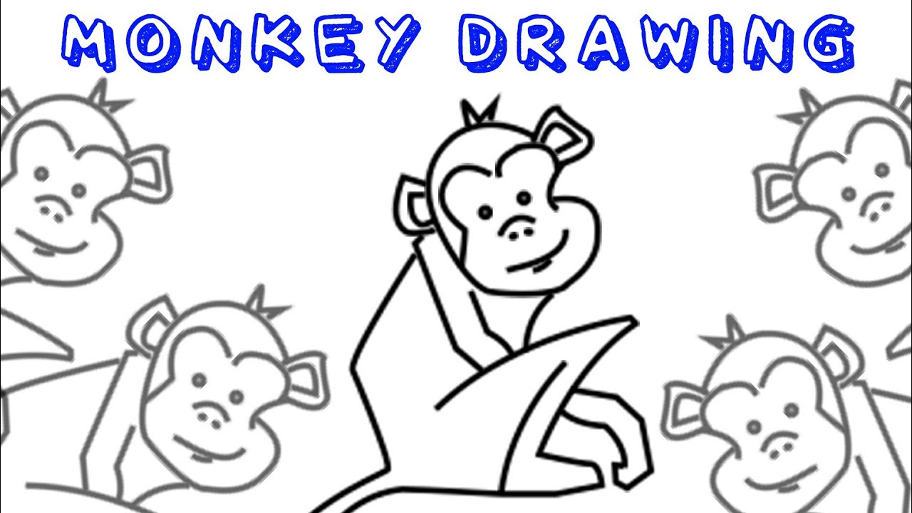 how to draw a monkey? |step by step drawing tutorial | lets scribble