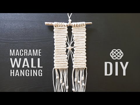 DIY Macrame Wall Hanging Leaves with Flower