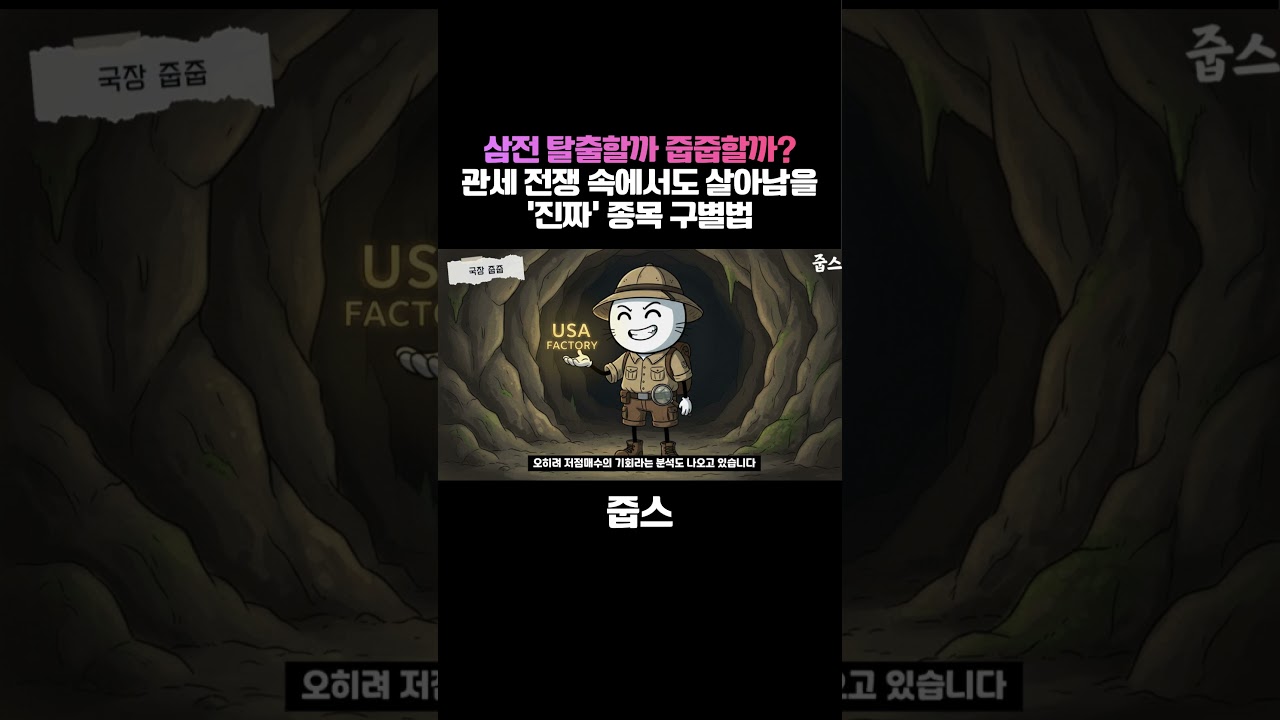삼전 탈출할까 줍줍할까? 관세 전쟁 속에서도 살아남을 '진짜' 종목 구별법