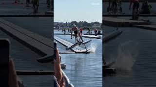 Download lagu She Almost Went In 😱 Floating Bike Race Save mp3
