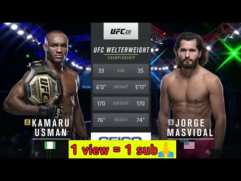 kamaru usman vs masvidal full fight //#ufc