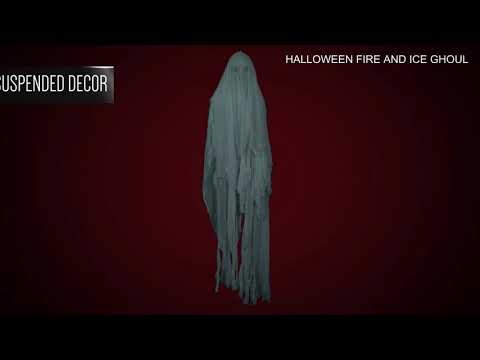 Lightshow Hanging Phantom Ghost Halloween Prop Haunted House Yard Decor Display