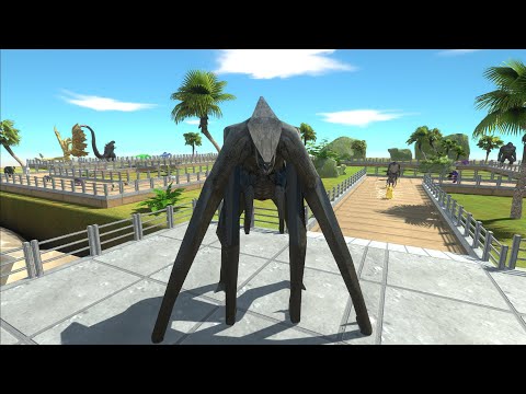 MUTO FEMALE VS COLOSSAL TITAN VS GHIDORAH DEATH RUN - Animal Revolt Battle Simulator