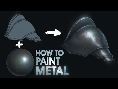 How To Paint METAL - Digital Art For Beginners | Photoshop Digital Painting Tutorial
