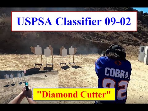 USPSA Classifier 09-02 "Diamond Cutter" - Coyled Cobra vs Cuban Duke - 83.02% A Class Carry Optics