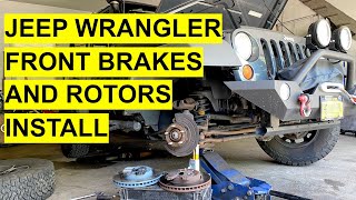Front Brake Pads and Rotors Replacement on 2007-2018 Jeep Wrangler JK/JKU