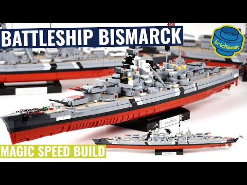 New Battleship Bismarck - More Details, More Prints, More Colors - COBI 4841 (Speed Build Review)
