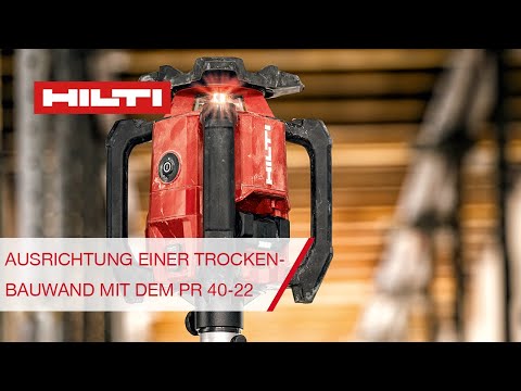 Ausrichten einer Trockenbauwand mit dem PR 40-22 - Hilti Rotationslaser Anleitung