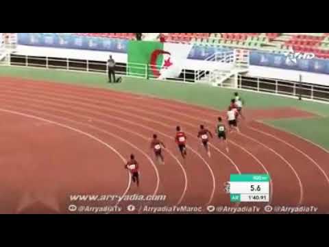Oussama Nabil a là podium de les jeux africains sur le 800m 1.45.42