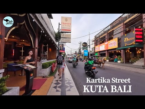 The Latest Situation Along Kartika Street Kuta Bali | Walking Tour Kartika Street - Kuta Beach Today