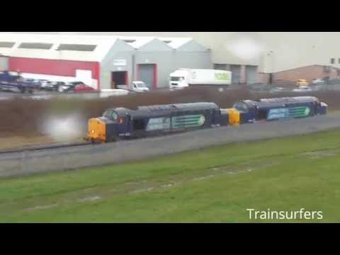 DRS Class 37 No's 37604 +  37419 on 0Z41 Crewe GB - Norwich Crown Point TMD on 9.3.15 - HD