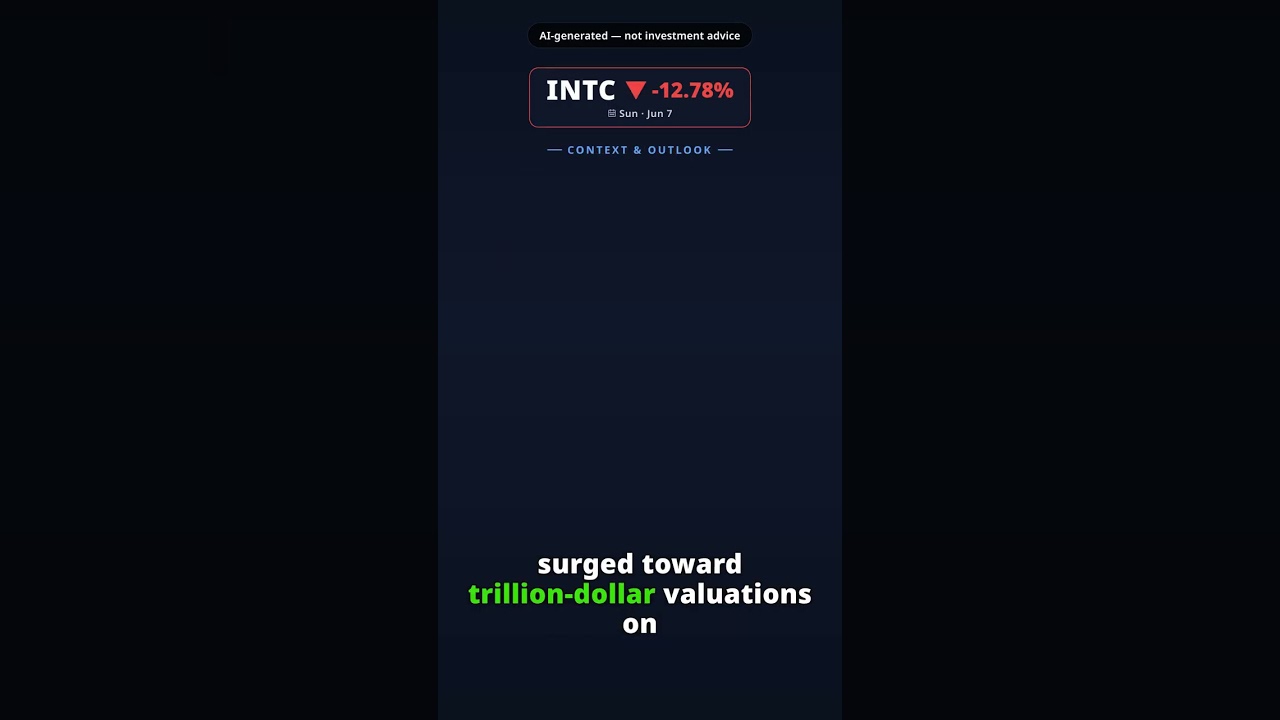 Why Is Intel Stock Plunging Today? INTC -12.78% (Jun 7) — Competitive Pressure Mounts