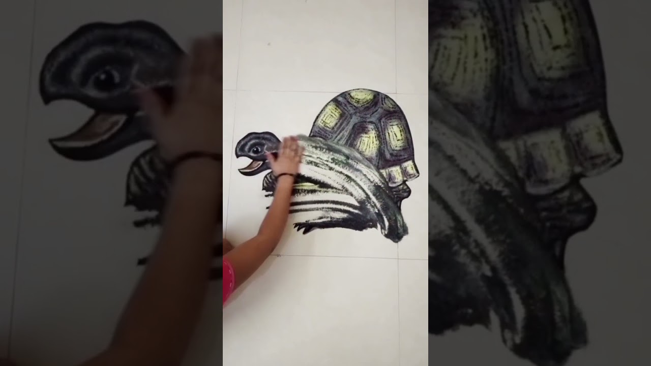 3D rangoli Art #shorts #shortvideo #viralvideo #laxmi