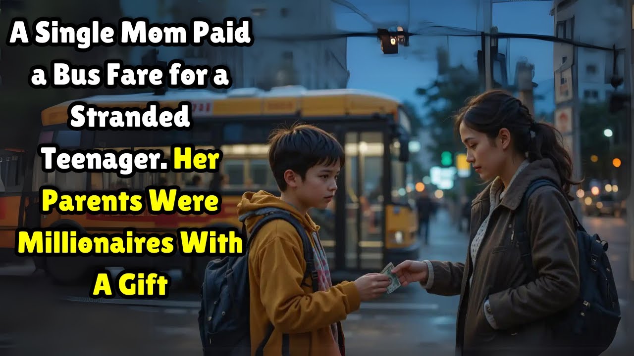 A Single Mom Paid a Bus Fare for a Stranded Teenager. Her Parents Were Millionaires With A Gift