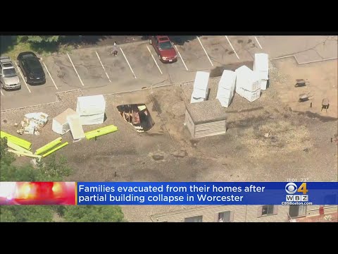 Families evacuated from apartment building after roof collapse
