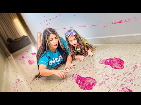 WE FOUND PINK FOOTPRINTS INSIDE OUR HOUSE!!