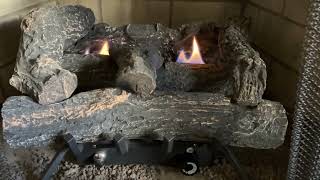 Lowe’s Allen Roth Gas Ventless Fireplace 1 year later with improved efficiency results.