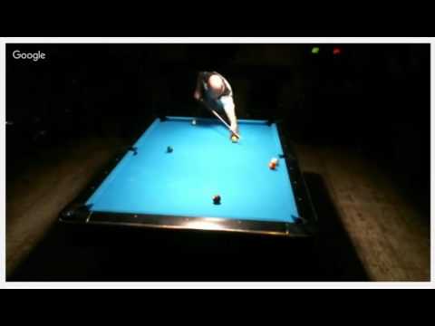 Darren Appleton smashes his cue