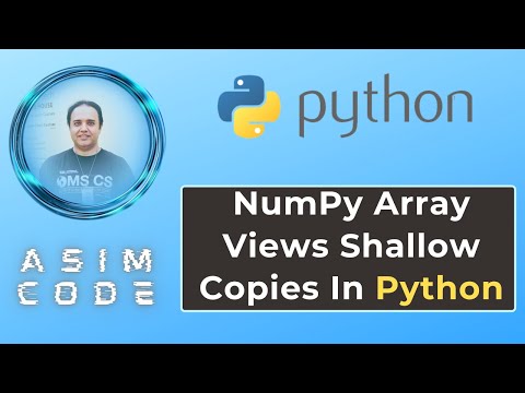Numpy Array Views Shallow Copies In Python