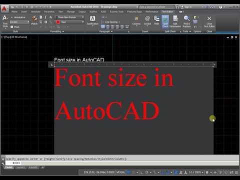 Font size in AutoCAD