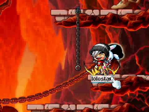 Maplestory PS- lvl 200 bowmaster killing Zakum