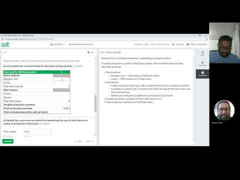 MATS -Management Accounting Techniques - PA1 Part 1/2