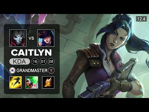 Caitlyn ADC vs Jhin - KR Grandmaster - Season 12 Patch 12.4