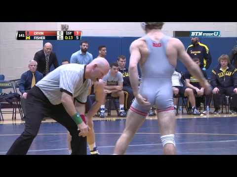 Illinois Fighting Illini at Michigan Wolverines Wrestling: 141 Pounds - Ervin vs. Fisher