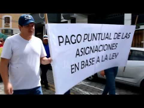 Marcha pacífica en Mira por la falta de recursos