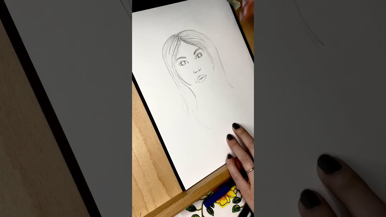 Warp Speed Timelapse Portrait Sketch - Quick Pencil Drawing Art