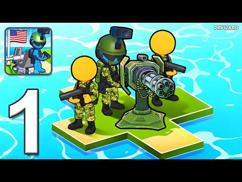 Fight For America: Country War - Gameplay Walkthrough Part 1 - Build Army Troops (iOS, Android)