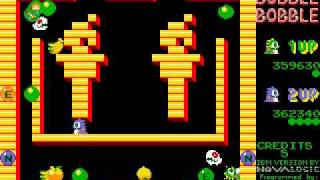 bubble bobble ms - dos 1989 two players together level 62 - 83