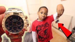 I Bought Him A Fake Rolex For Christmas **PRANK!** ($10,000)