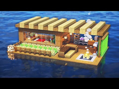 Minecraft Haus bauen auf dem Wasser 1.19 Tutorial - Wasser Haus bauen in Minecraft 1.19