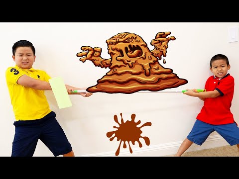 Alex and Eric Makes a Huge Mess and Learns to Clean Up with Fun Cleaning Toys for Kids