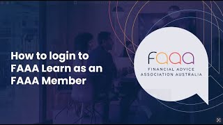 How to login to FAAA Learn