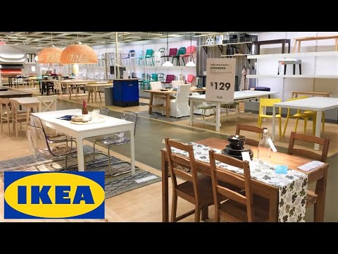 IKEA KITCHEN DINING ROOM TABLES CHAIRS HOME FURNITURE DECOR SHOP WITH ME SHOPPING STORE WALK THROUGH