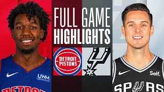 Game Recap: Spurs 123, Pistons 95