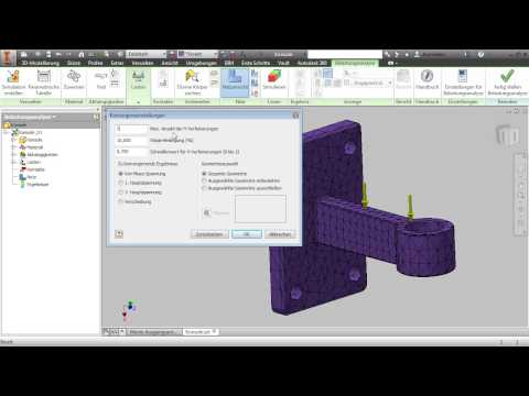 Autodesk Inventor: Finite-Elemente-Methode (FEM): Netzkonvergenz |video2brain.com