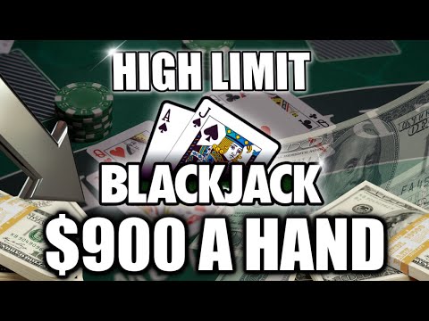 HIGH LIMIT BLACKJACK! Up To $900/PER HAND! $10,000 BUY-IN with DOUBLE DECK SESSION! WITH SIDE BETS