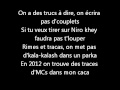 NIRO - QUE DU VECU (PAROLES) 