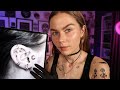 ASMR Cozy Tattoo Shop RP Drawing Tattoo On Your Ears No Machine