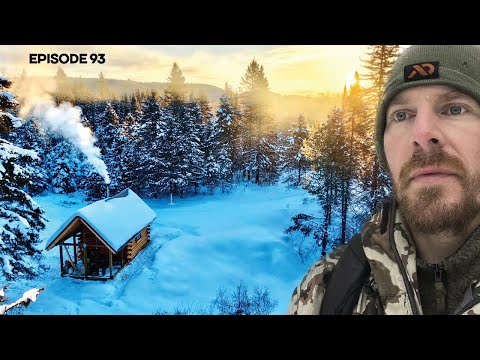 Log Outhouse Roof + Walls, Ice Fishing |EP93| Log Cabin Build on Off-Grid Homestead