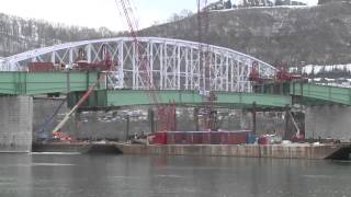 preview picture of video 'Hulton Bridge Strand Jacking - Time Lapse'