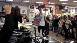 Dawn Richard performing Faith at J&amp;R Music, NYC, for #Goldenheart release.