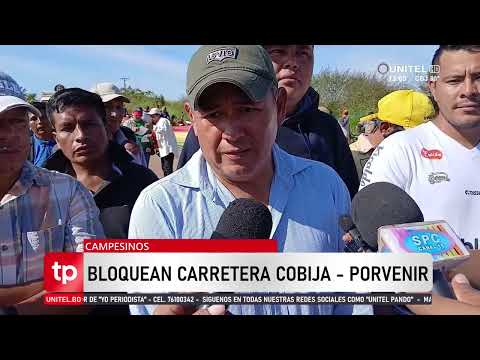 Campesinos de Pando instalaron un bloqueo en la ruta Cobija–Porvenir