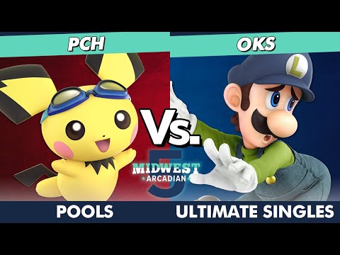 Midwest Arcadian 5 Pools - PCH (Pichu) Vs. okS (Luigi) SSBU Ultimate Tournament