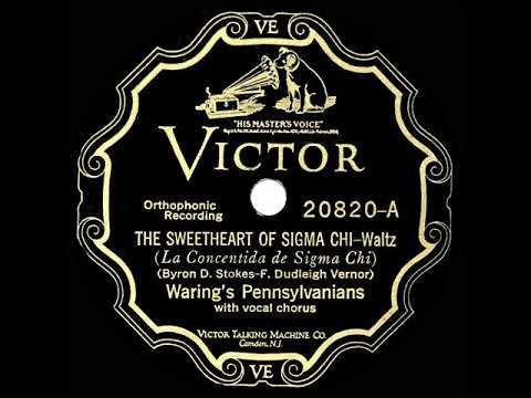 1927 HITS ARCHIVE: The Sweetheart Of Sigma Chi - Fred Waring (Tom Waring & band, vocal)